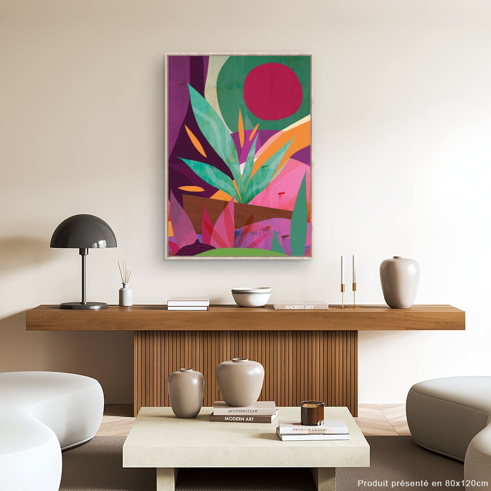 Tableau Jardin abstrait vibrant