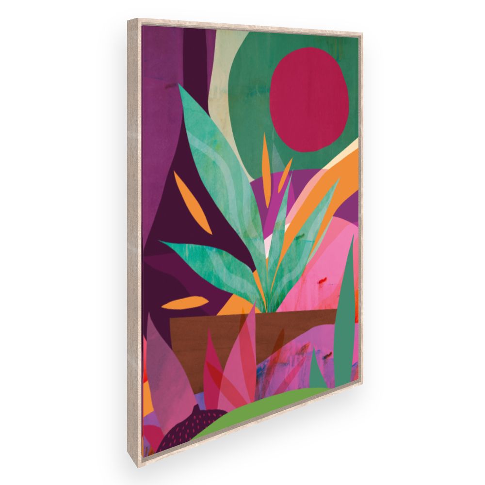 Toile Jardin abstrait vibrant