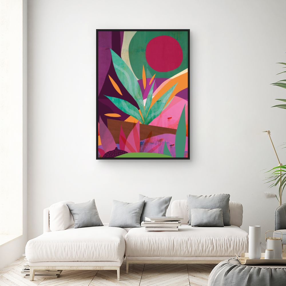 Tableau Jardin abstrait vibrant