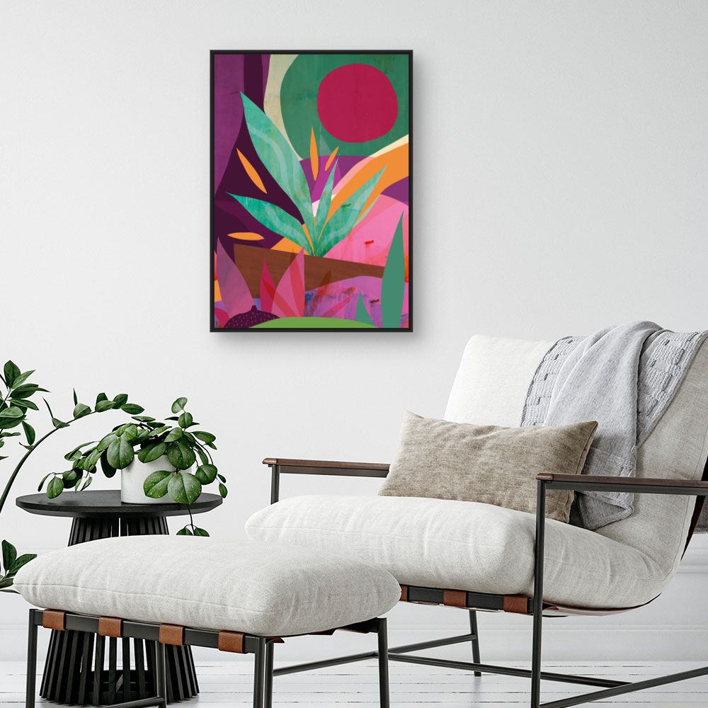 Tableau Jardin abstrait vibrant