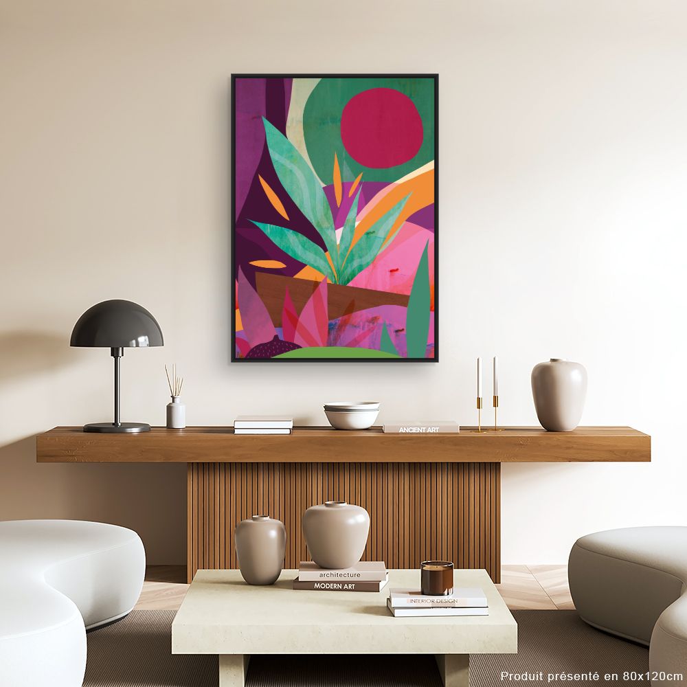 Tableau Jardin abstrait vibrant