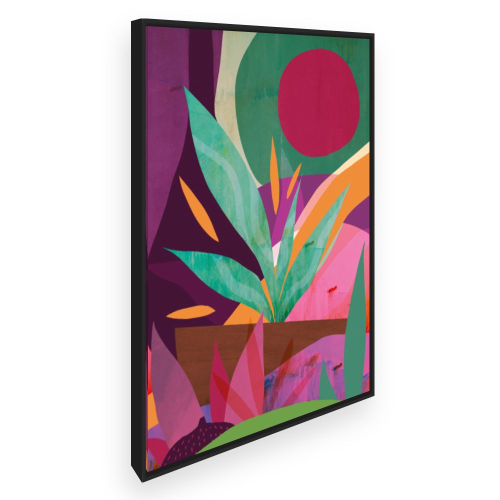 Toile Jardin abstrait vibrant