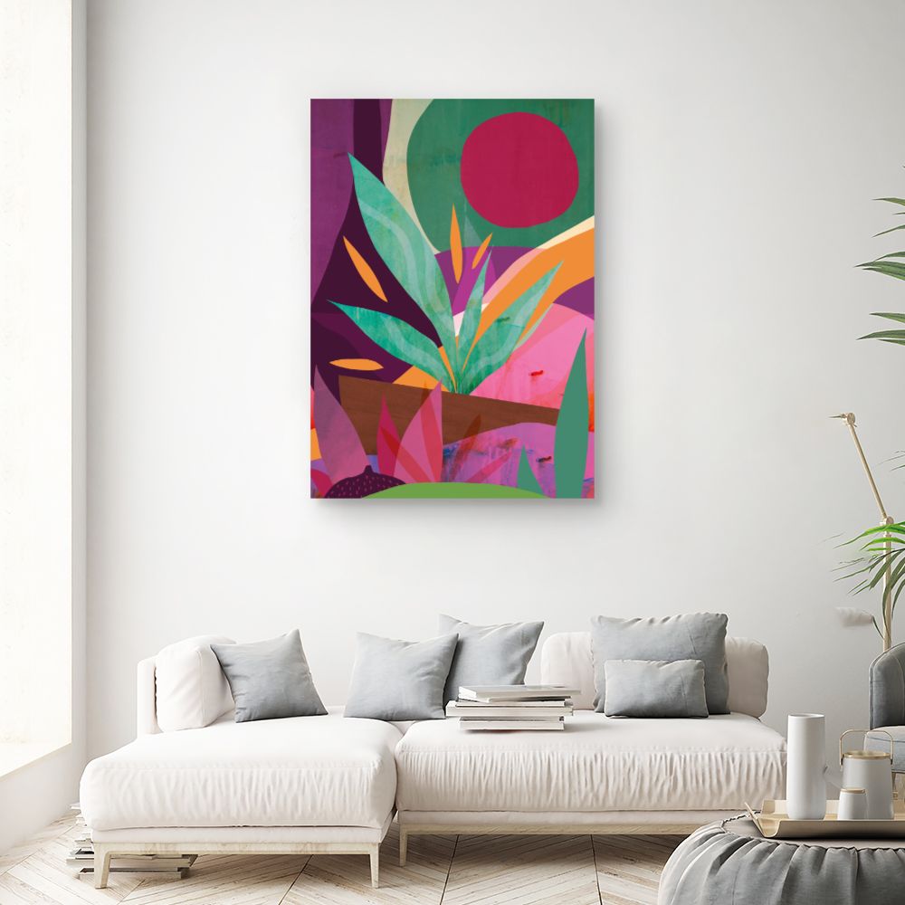Tableau Jardin abstrait vibrant