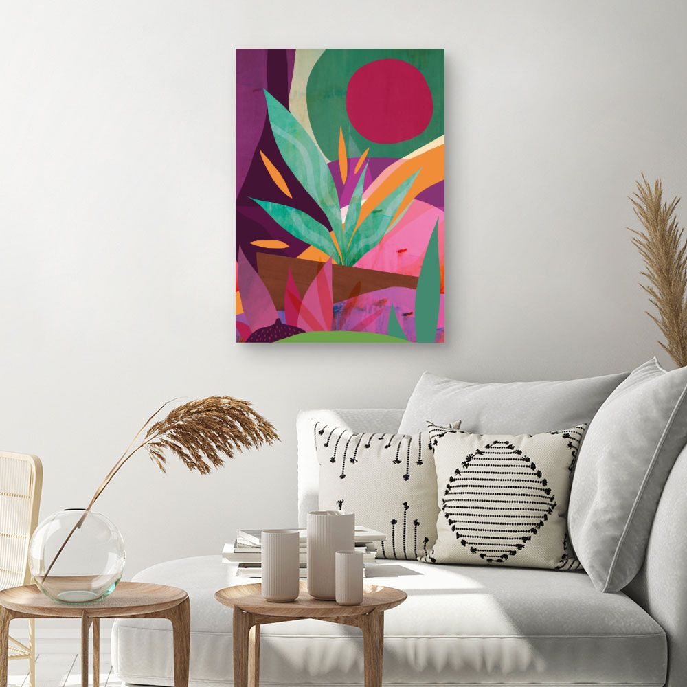 Tableau Jardin abstrait vibrant