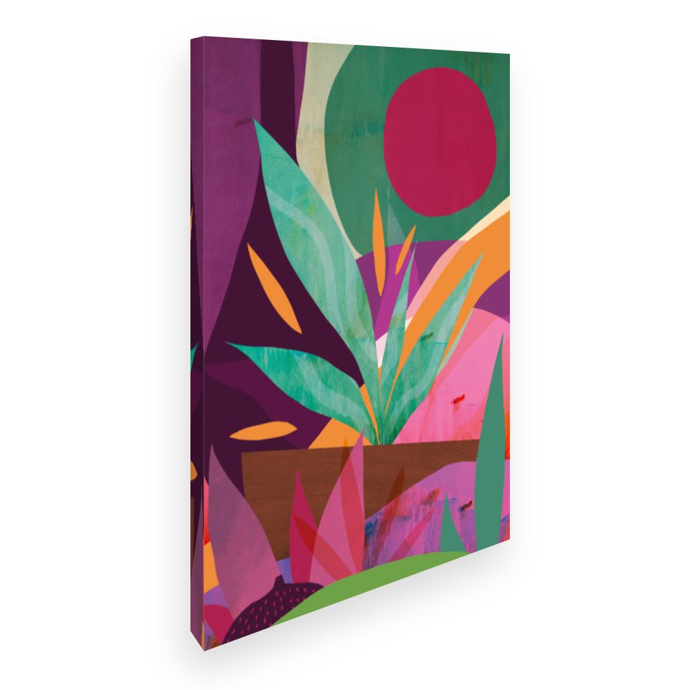 Toile Jardin abstrait vibrant