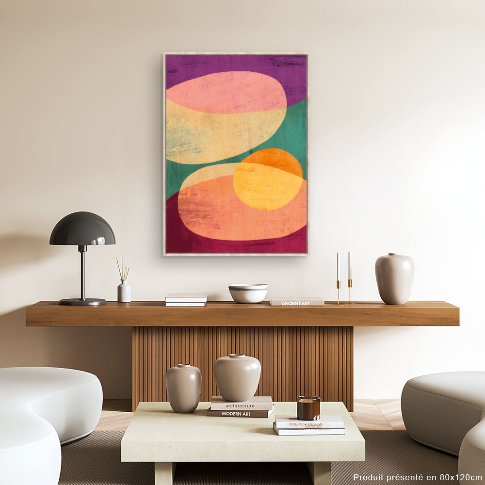 Tableau Formes abstraites vibrantes