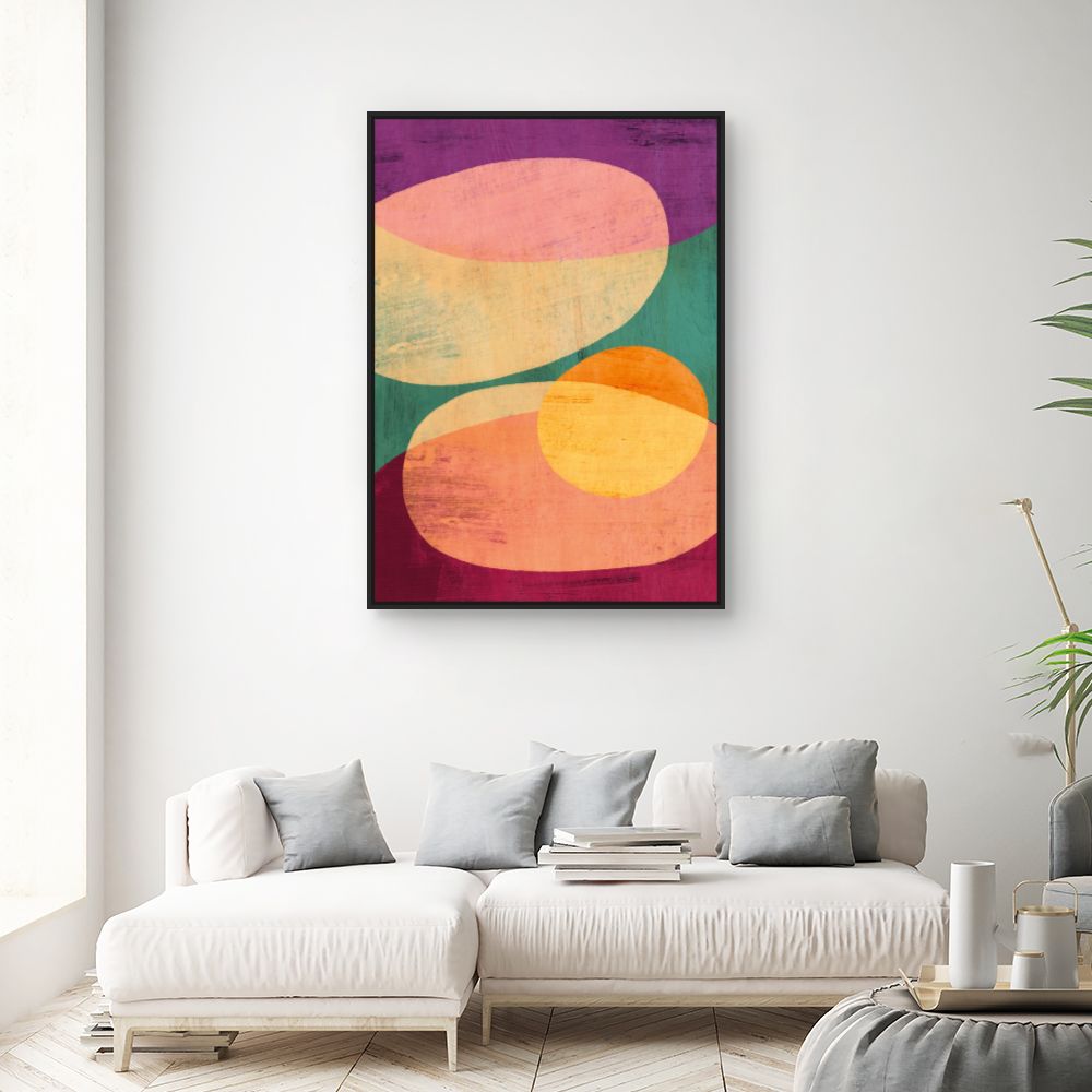 Tableau Formes abstraites vibrantes