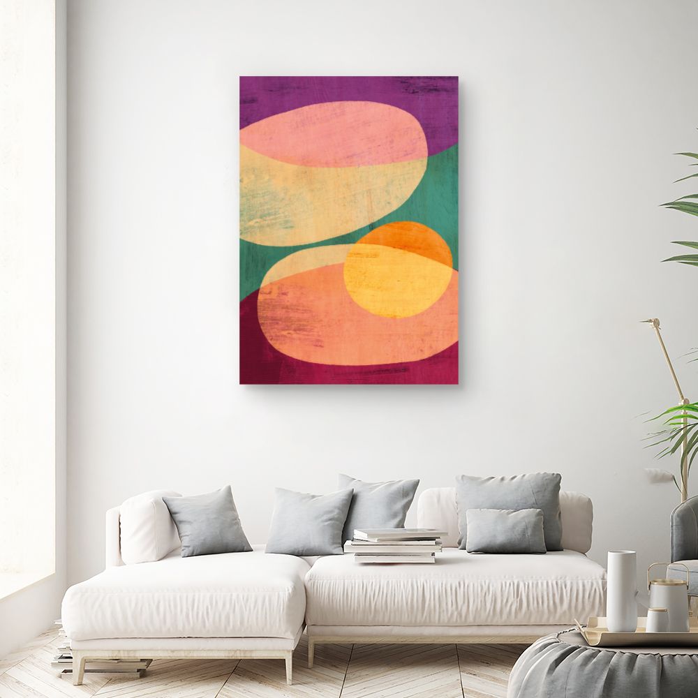 Tableau Formes abstraites vibrantes