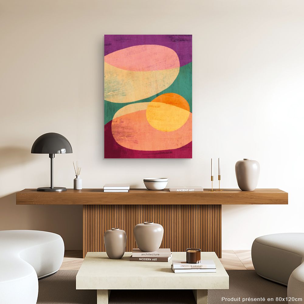 Tableau Formes abstraites vibrantes