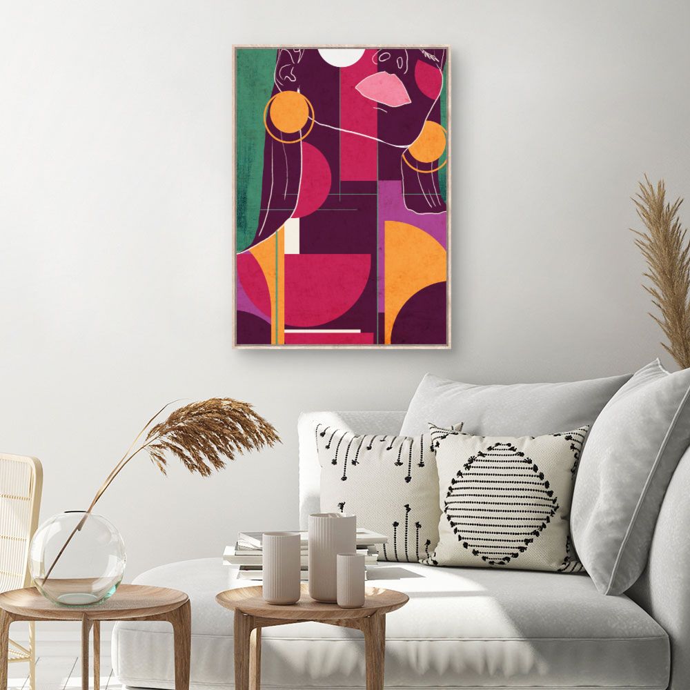 Tableau Portrait abstrait vibrant