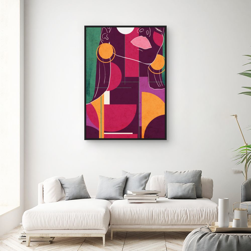 Tableau Portrait abstrait vibrant