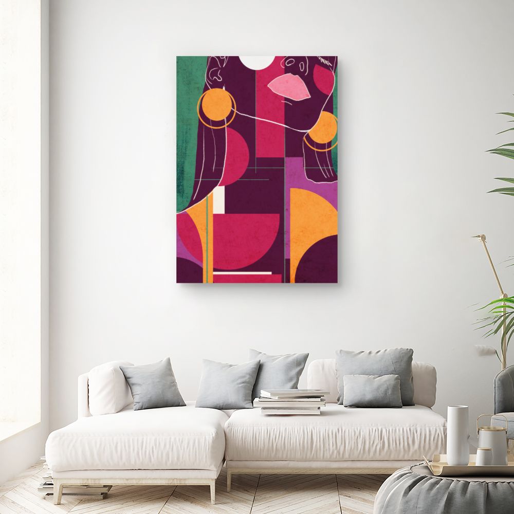 Tableau Portrait abstrait vibrant