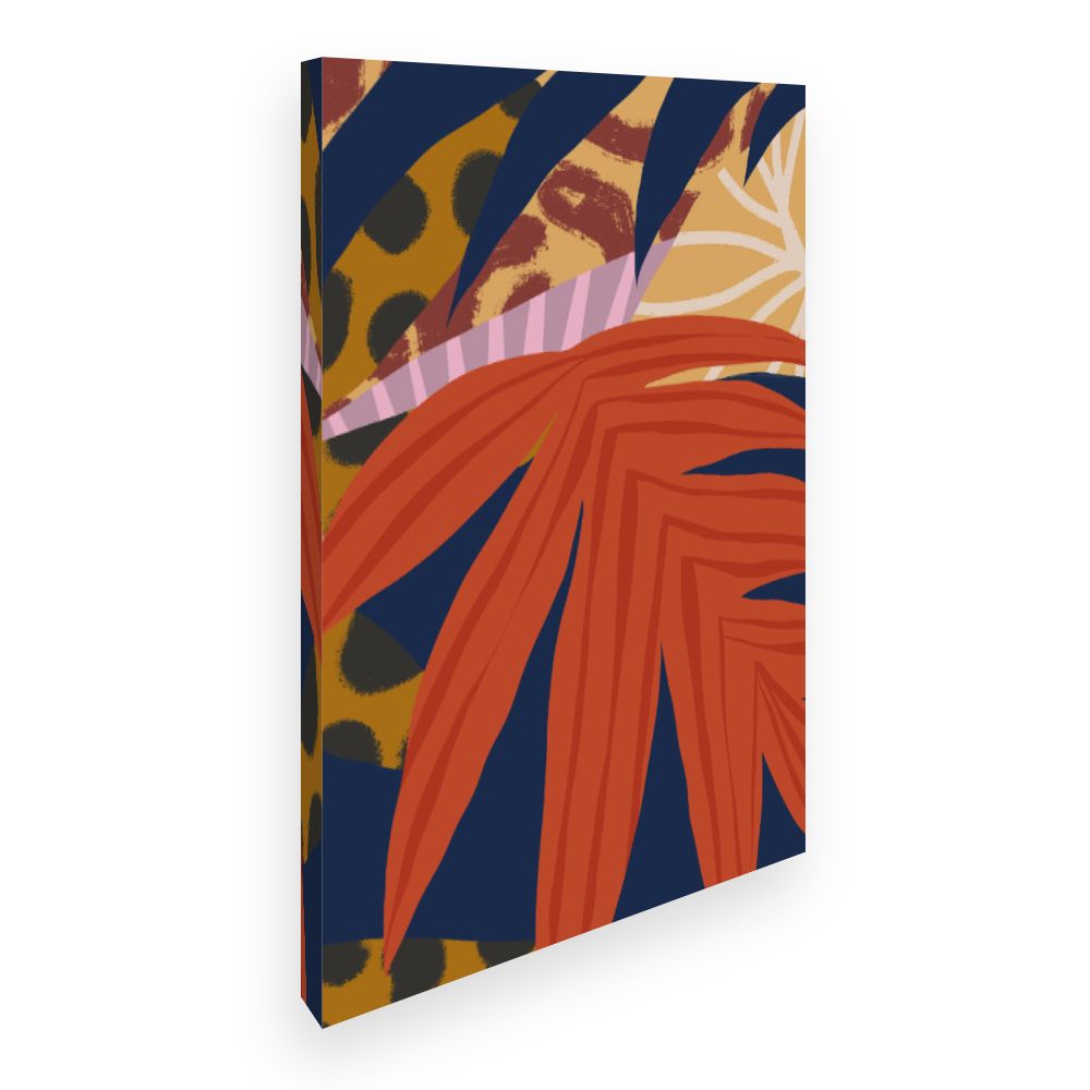 Toile Feuilles exotiques