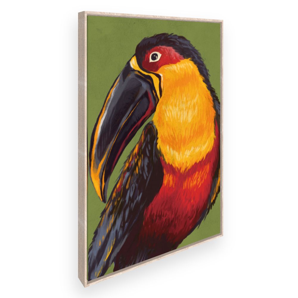Toile Toucan aux couleurs vives
