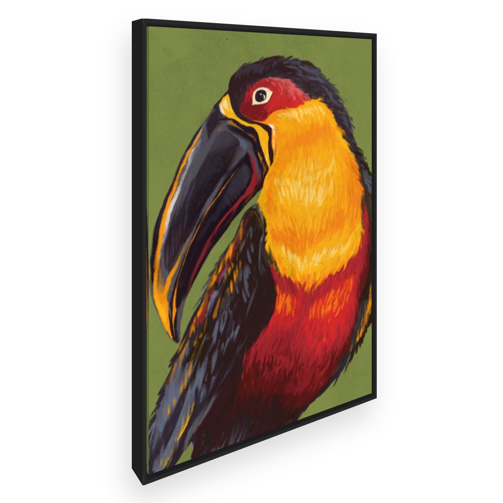 Toile Toucan aux couleurs vives
