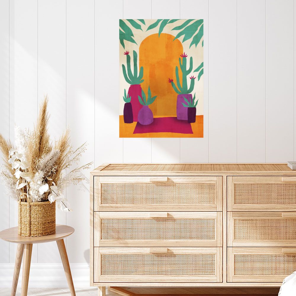 Affiche Cactus colorés
