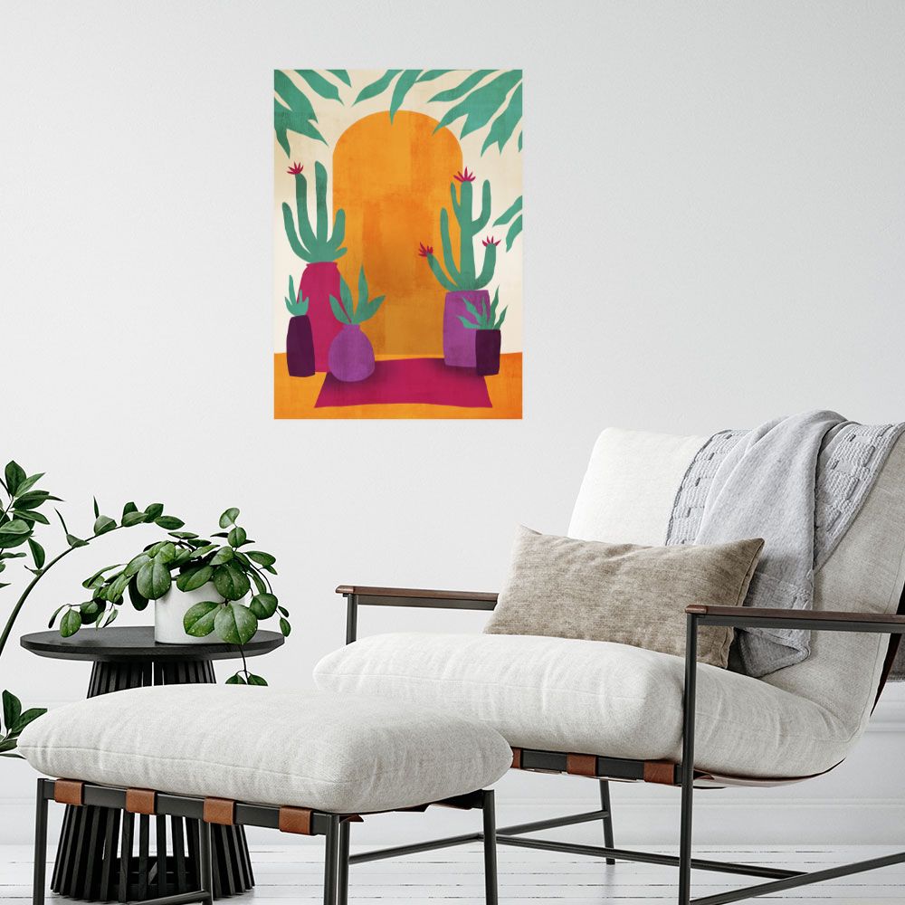 Affiche Cactus colorés