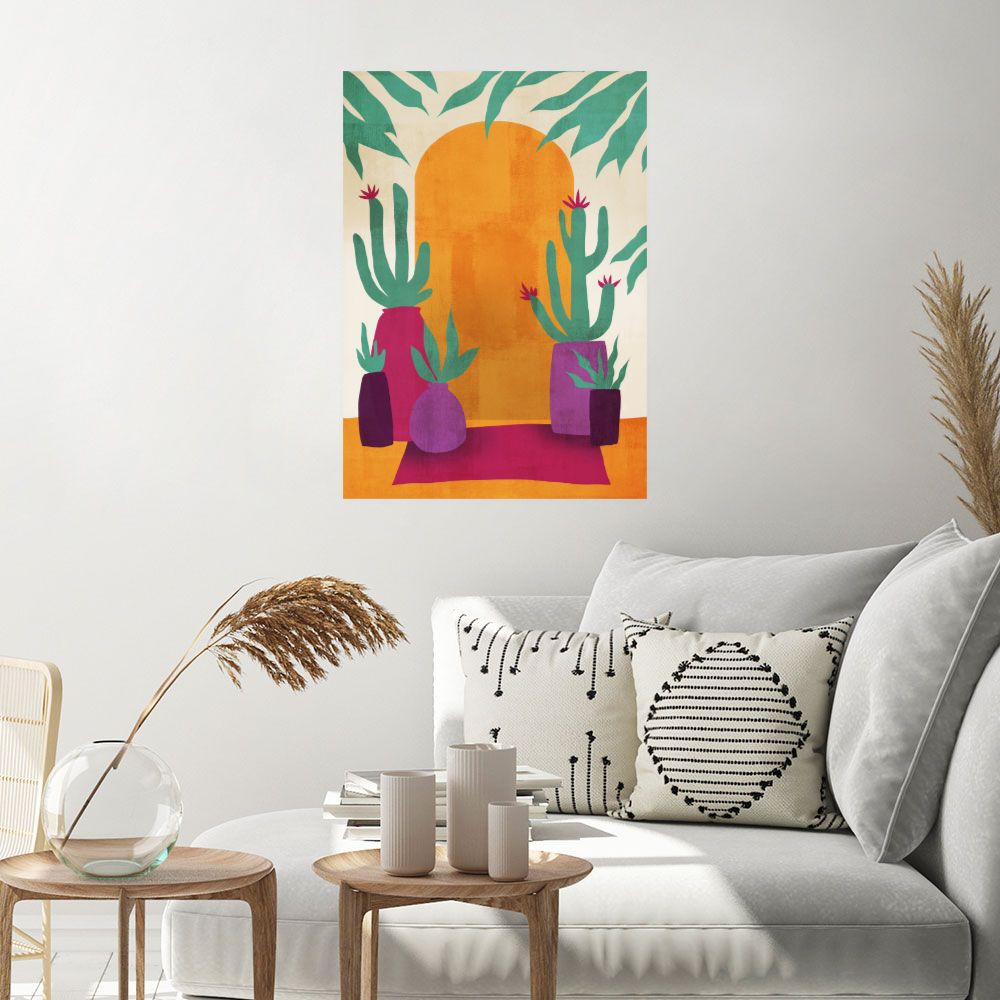 Affiche Cactus colorés
