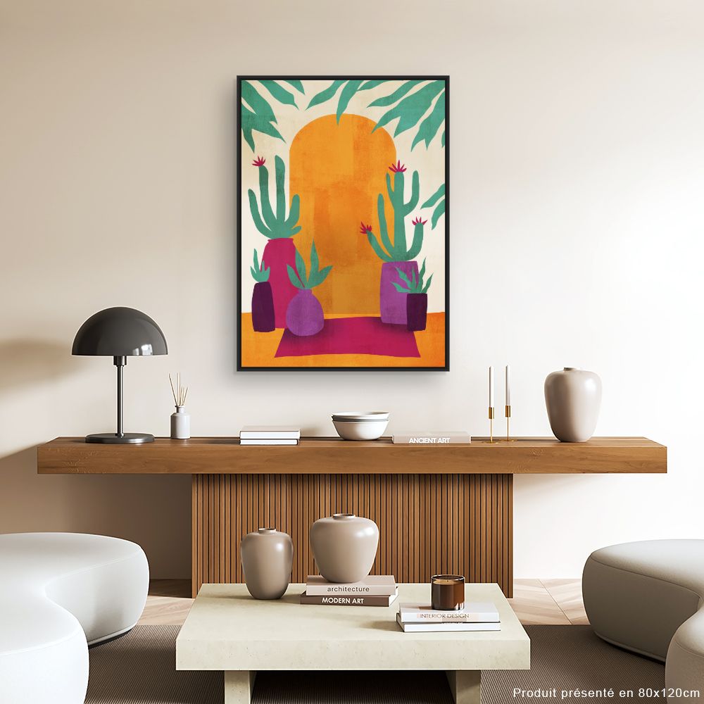 Tableau Cactus colorés