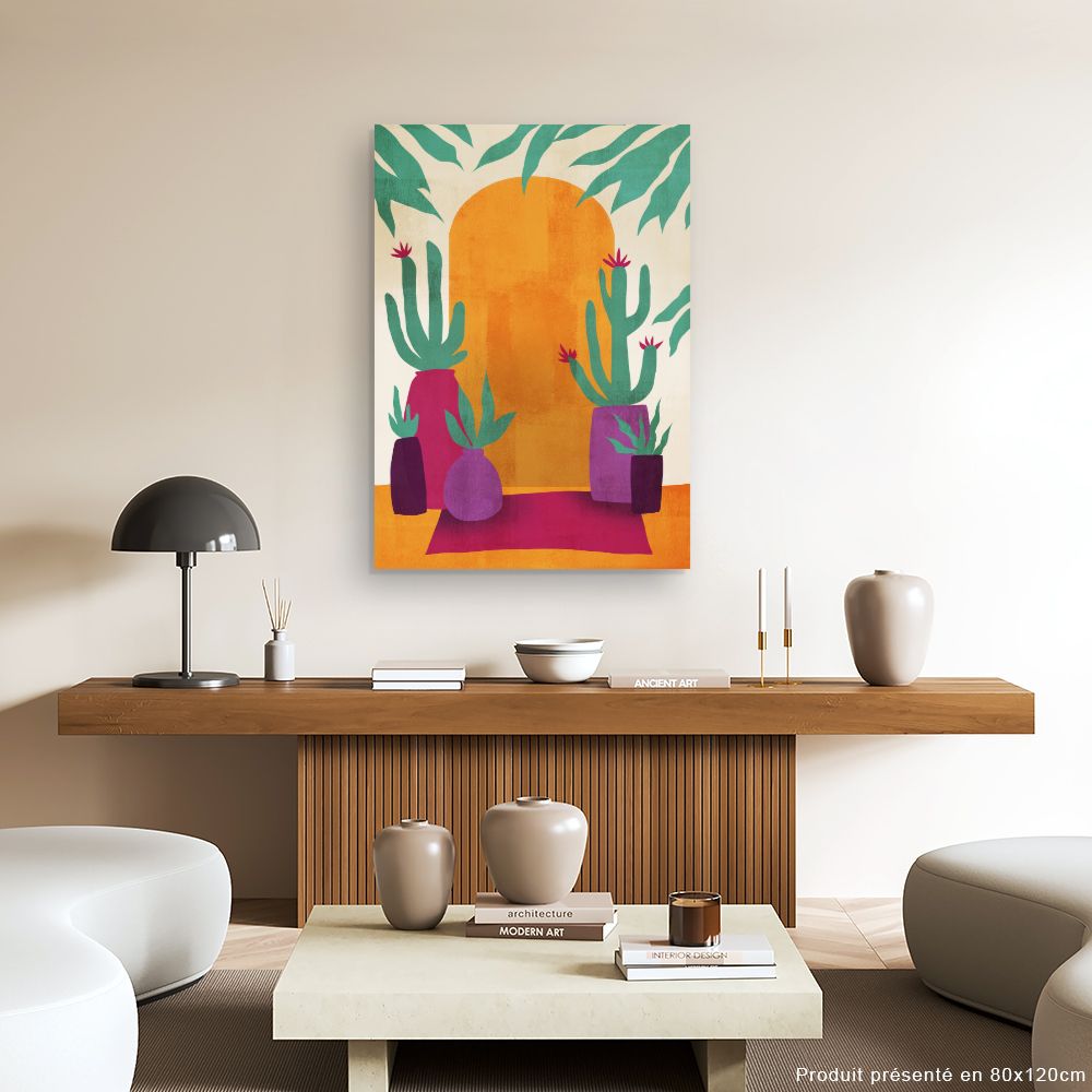 Tableau Cactus colorés