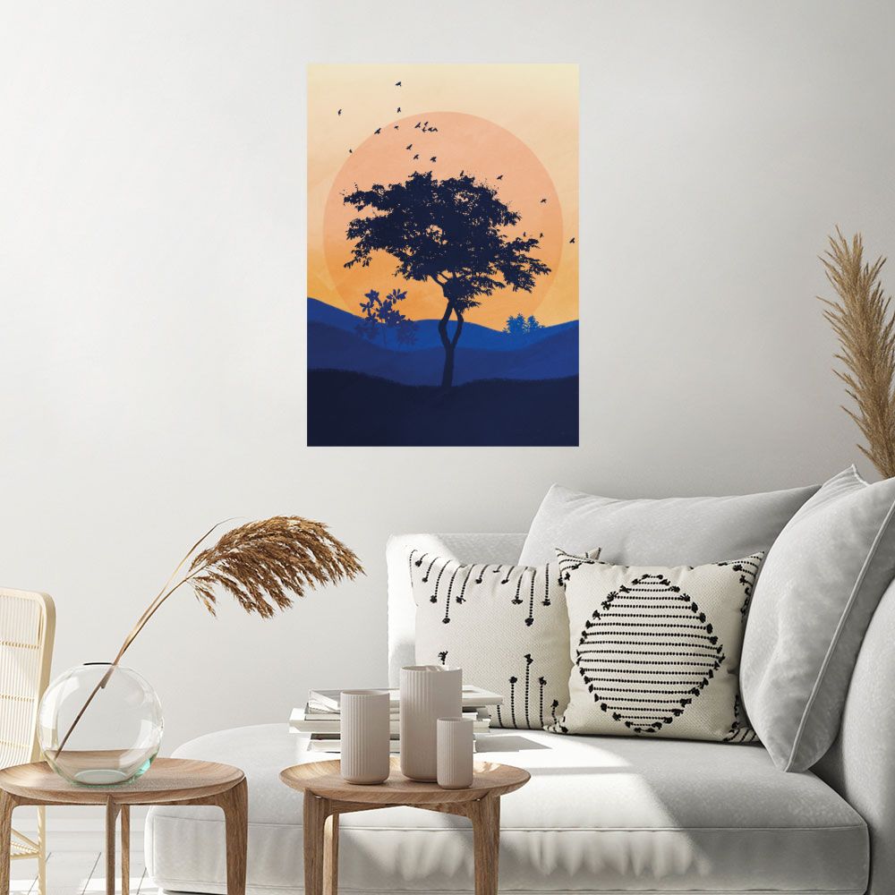 Affiche Arbre au crépuscule