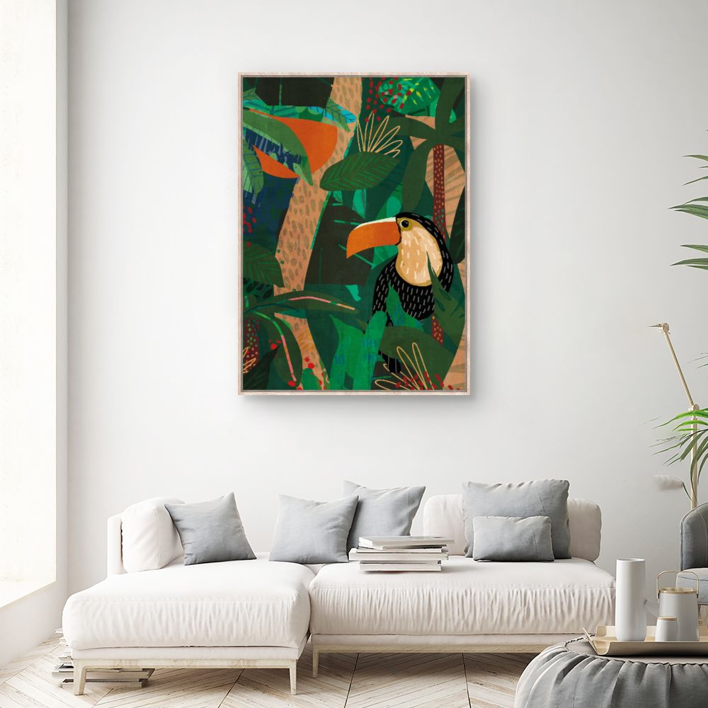 Tableau Toucan tropical vibrant