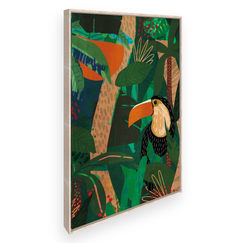Toile Toucan tropical vibrant