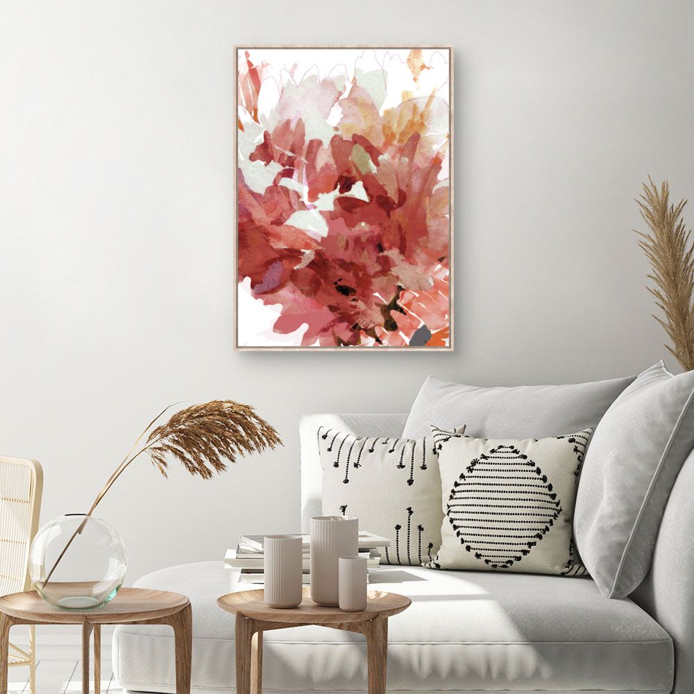Tableau Fleurs aquarelle vives