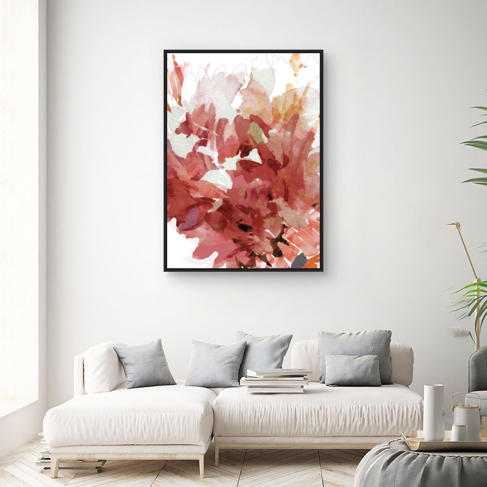 Tableau Fleurs aquarelle vives