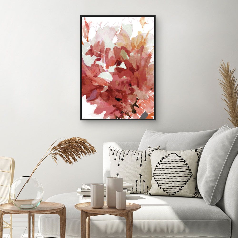 Tableau Fleurs aquarelle vives