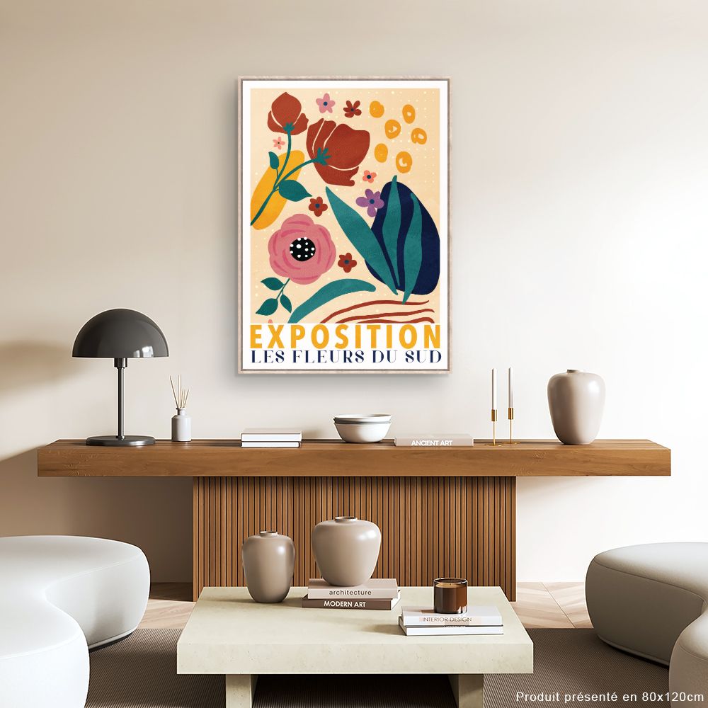 Tableau Fleurs colorées