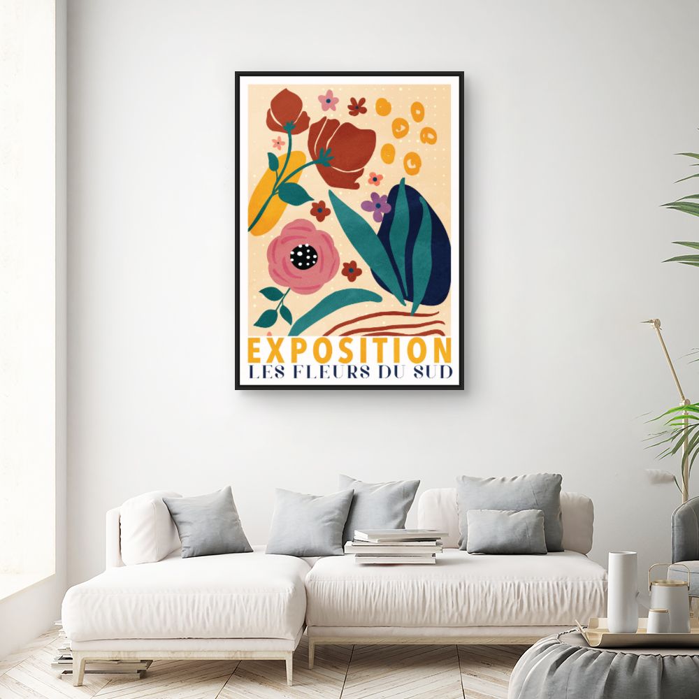 Tableau Fleurs colorées