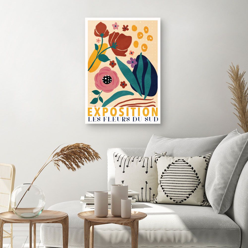 Tableau Fleurs colorées