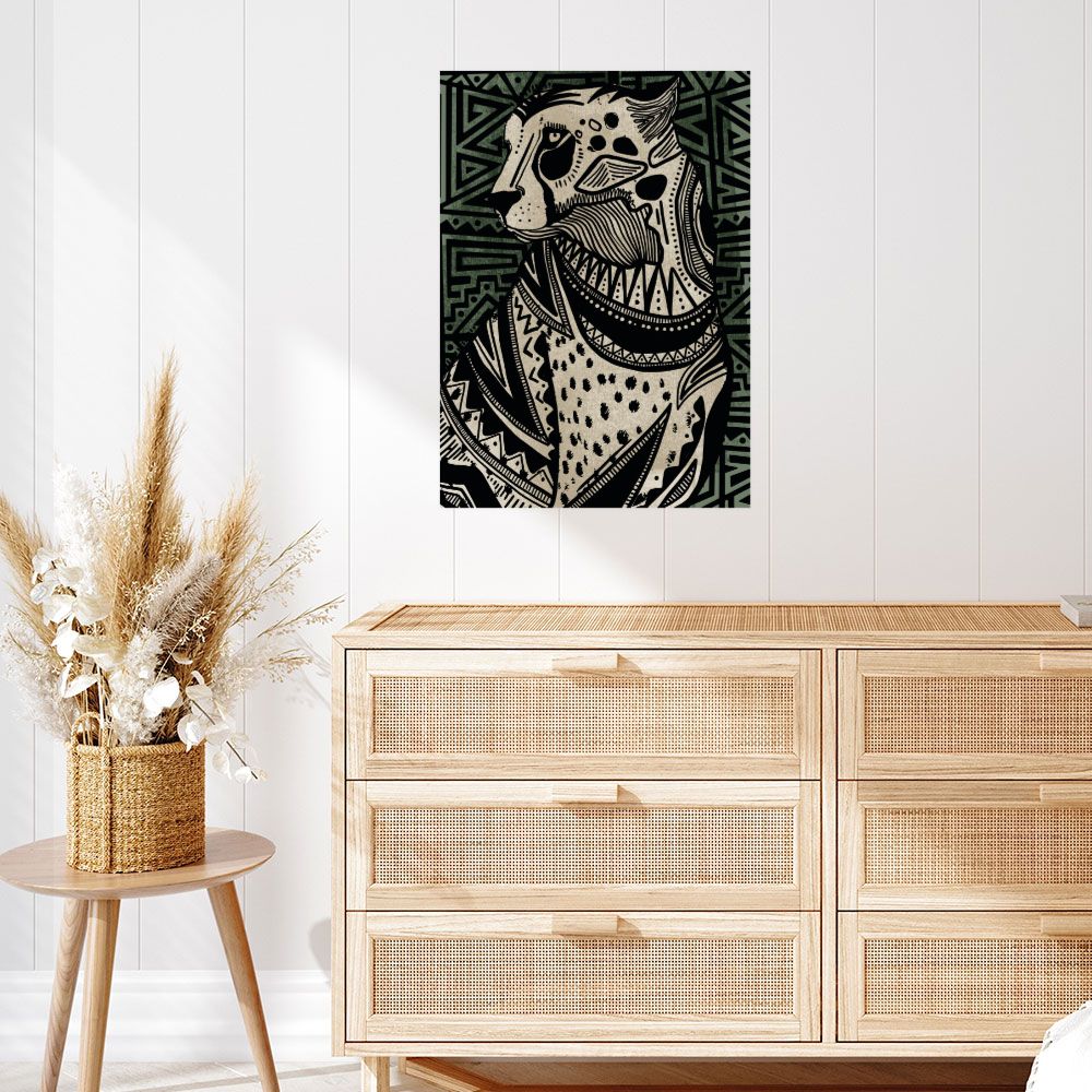 Affiche Félin tribal captivant