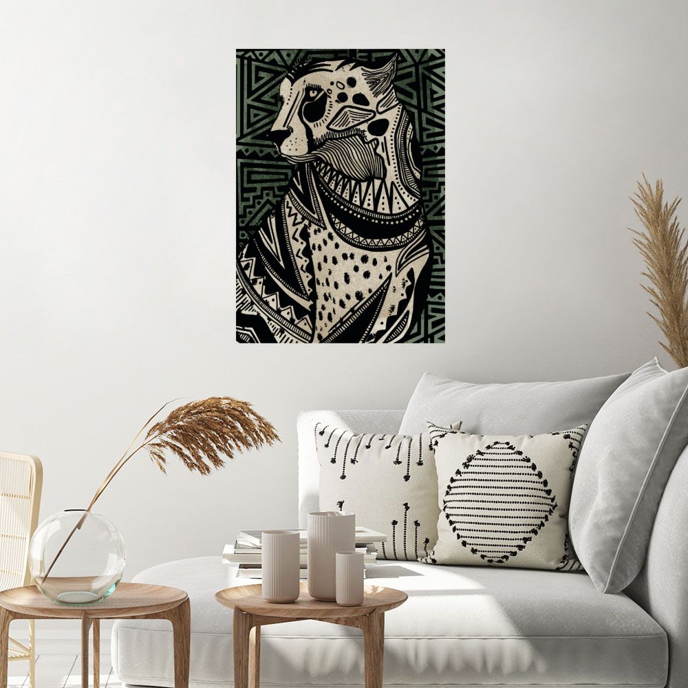 Affiche Félin tribal captivant
