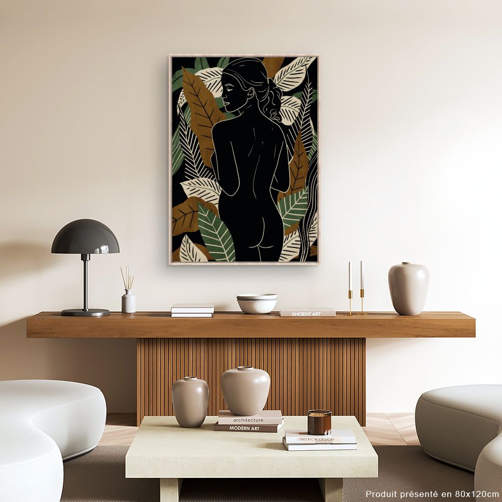 Tableau Silhouette florale élégante