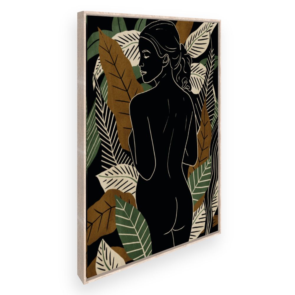 Toile Silhouette florale élégante