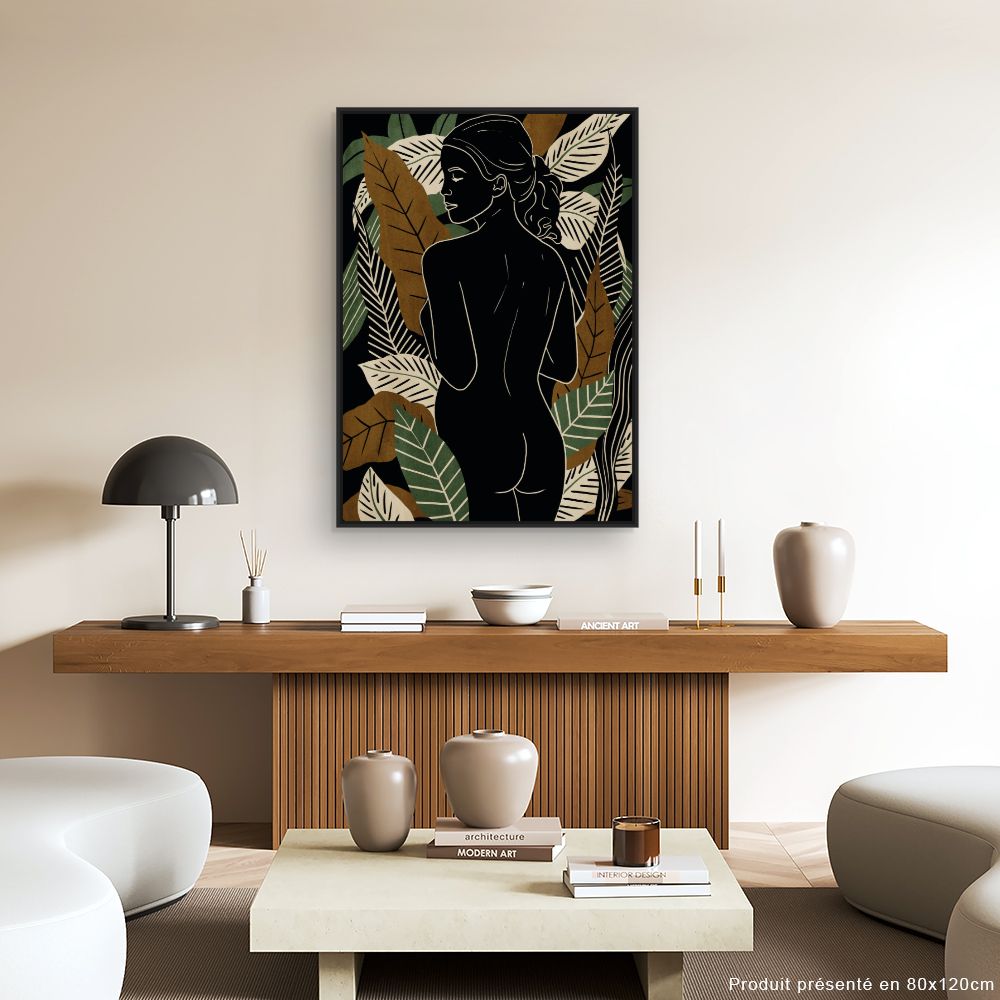 Tableau Silhouette florale élégante