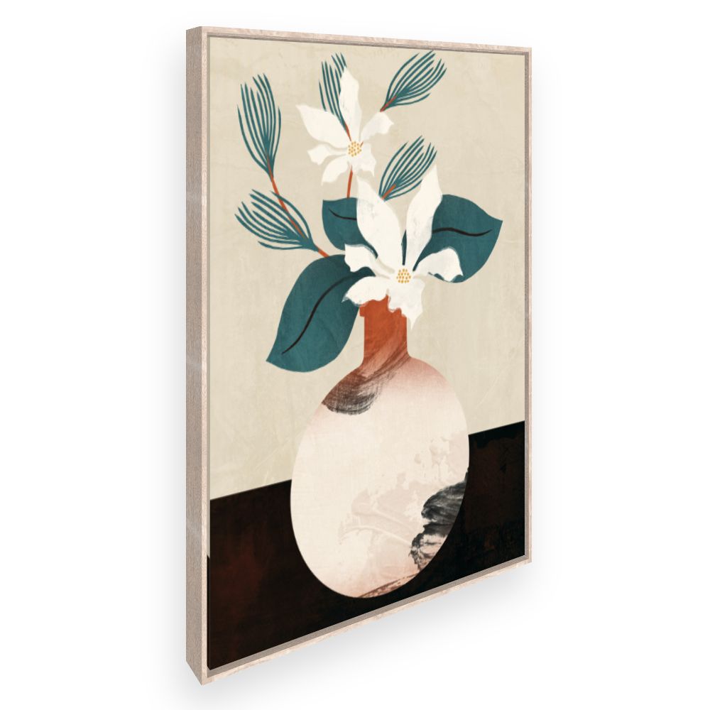 Toile Vase floral élégant