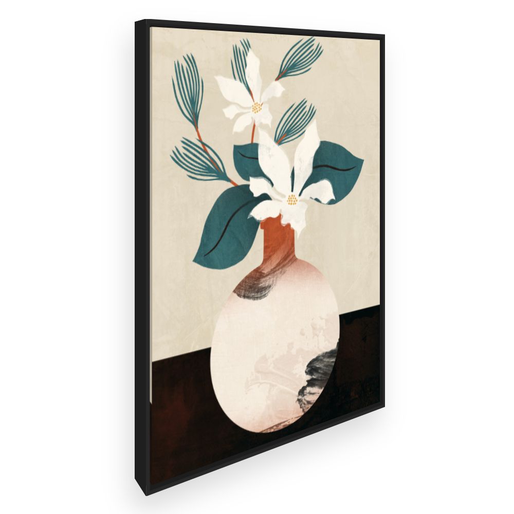 Toile Vase floral élégant