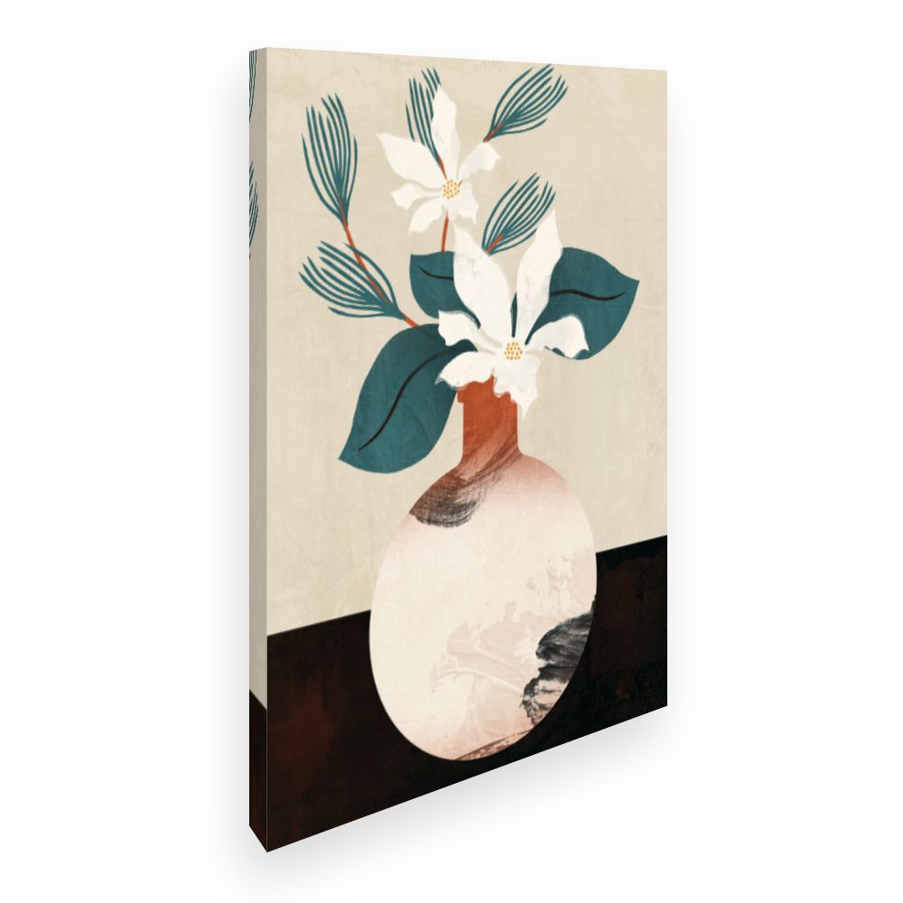 Toile Vase floral élégant