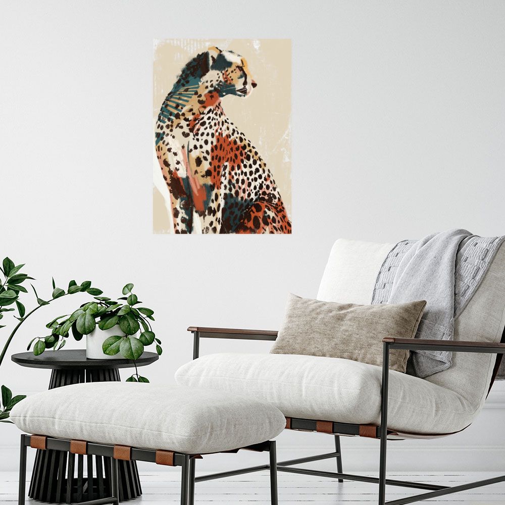 Affiche Léopard artistique