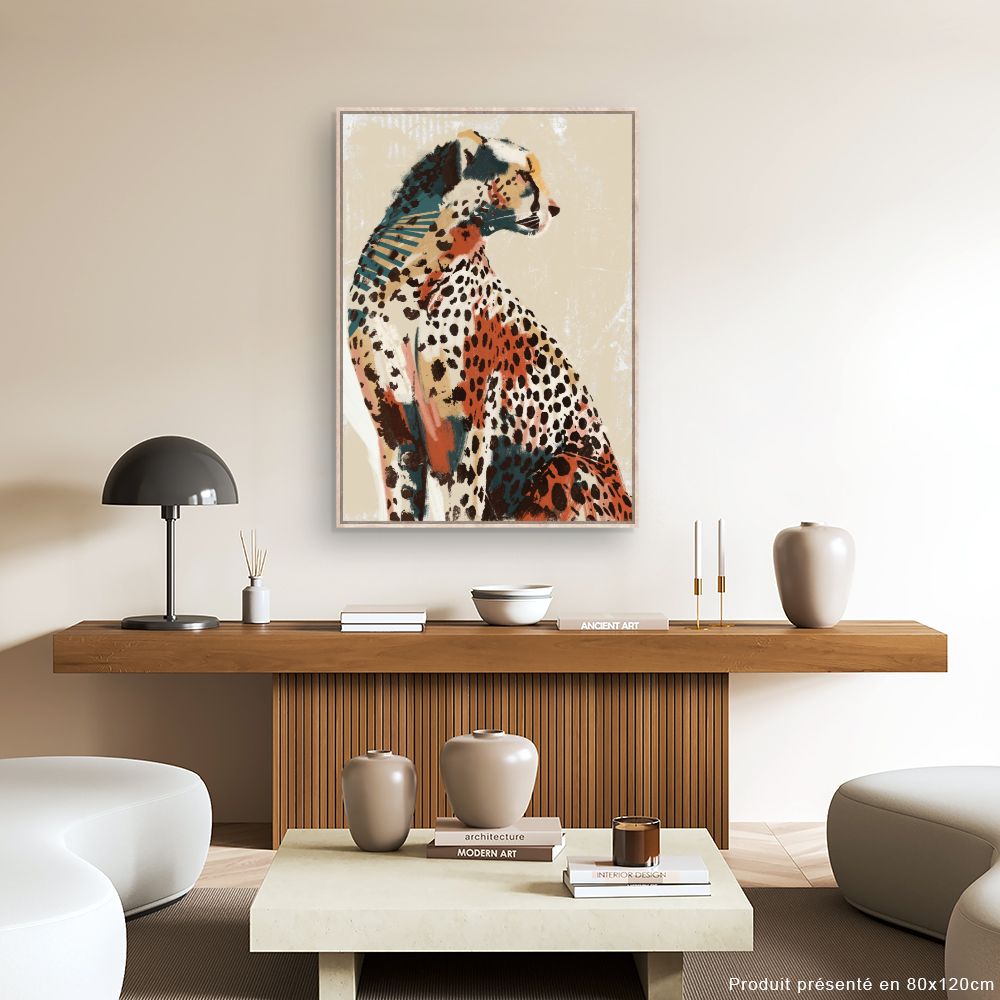 Tableau Léopard artistique