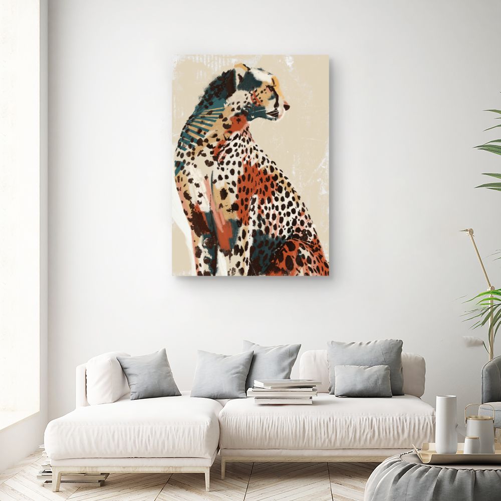 Tableau Léopard artistique