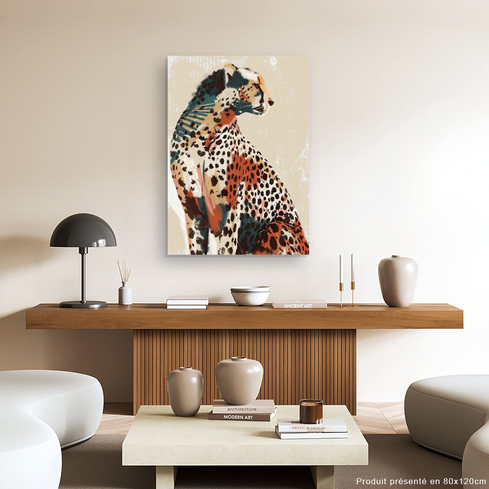Tableau Léopard artistique