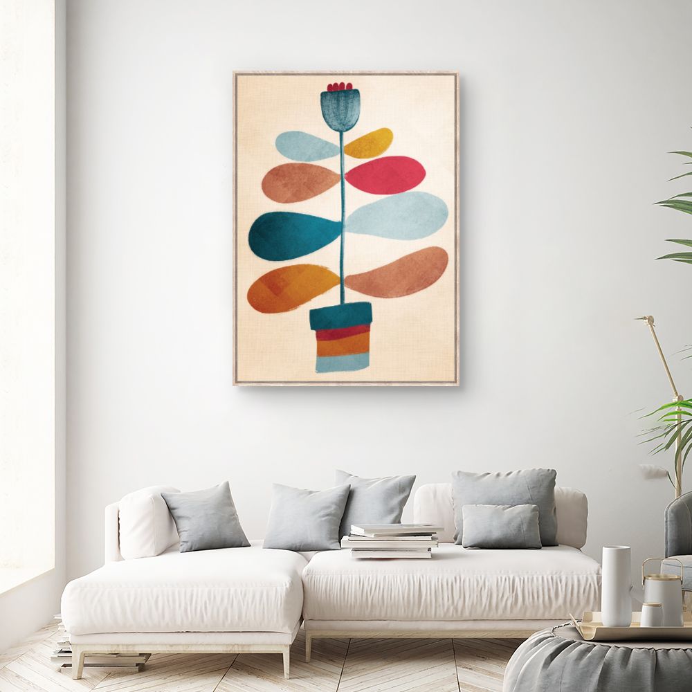 Tableau Fleurs abstraites vives