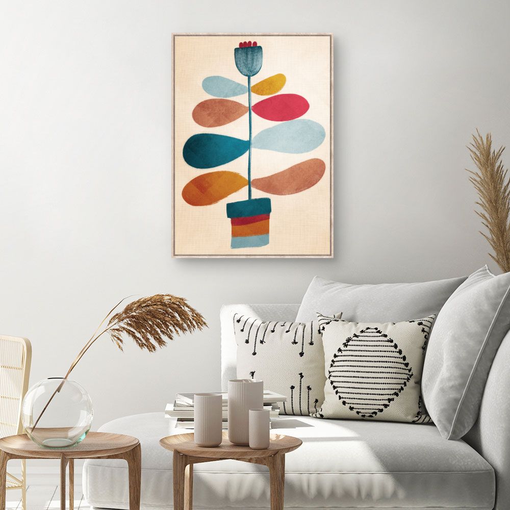 Tableau Fleurs abstraites vives