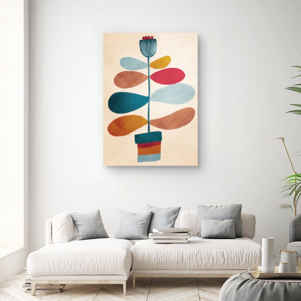 Tableau Fleurs abstraites vives