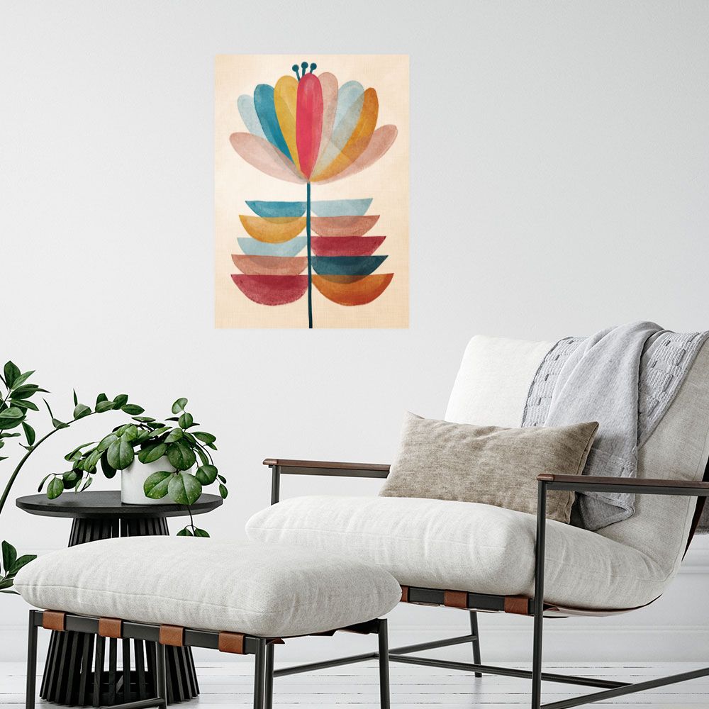 Affiche Fleur abstraite élégante