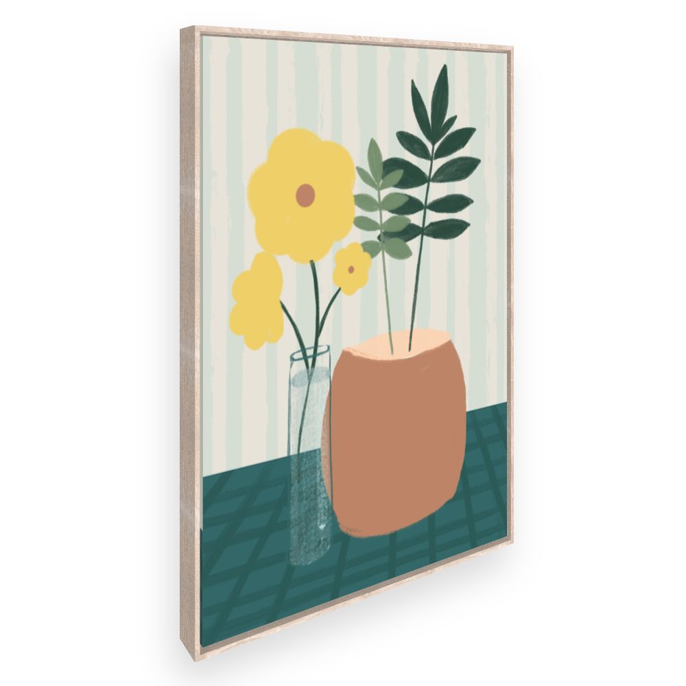 Toile Fleurs en vase
